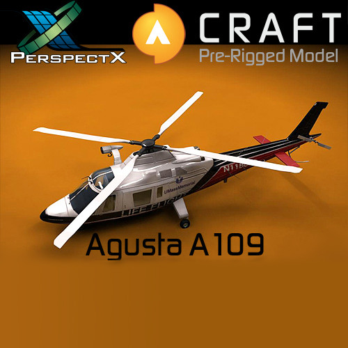 pre rigged agusta a109 helicopter 3d model