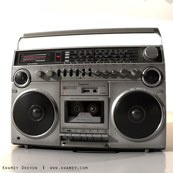 panasonic boomboxes player 3d model