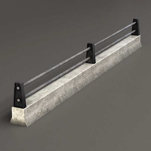 road fence guardrails 3d max