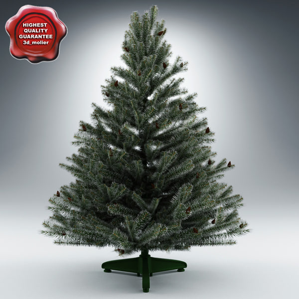 New Year tree christmas fir holiday festive x-mas decoration xmas interior home ball toy pine spruce gift snow winter santa claus 3d model max 3ds c4d