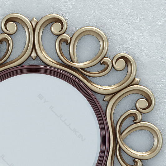 3d mirrors design gold