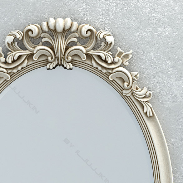 3d mirrors design gold