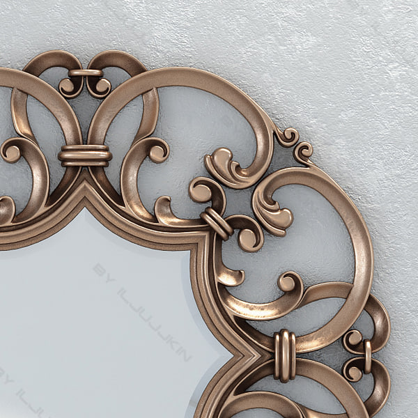 3d mirrors design gold