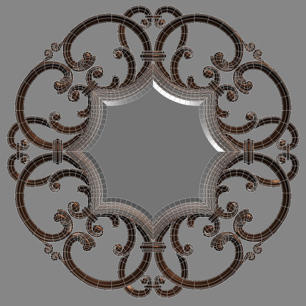 3d mirrors design gold