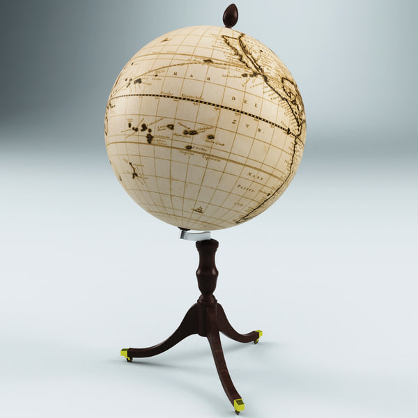 antique globe 3d model