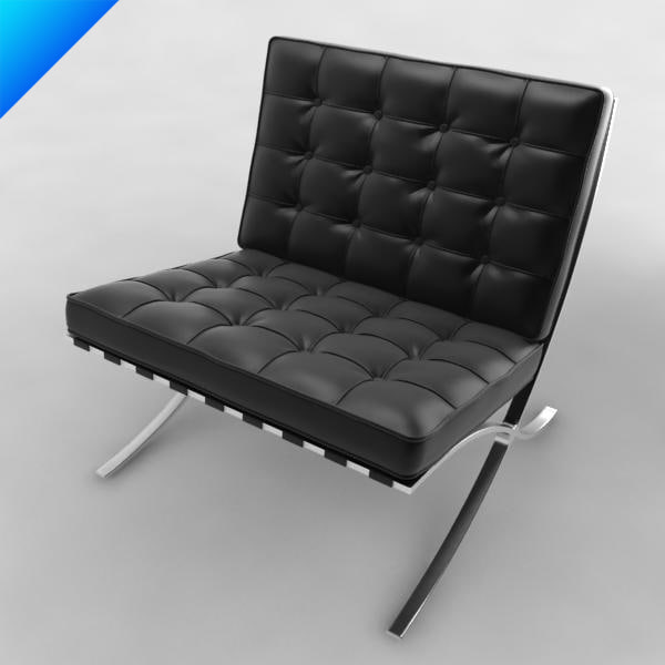 barcelona chair 3d model
