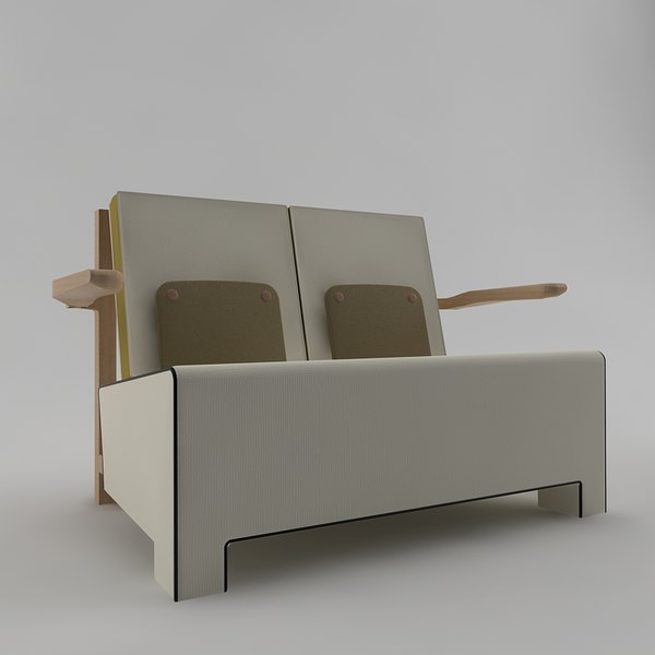 vitra worker sofa 3d model