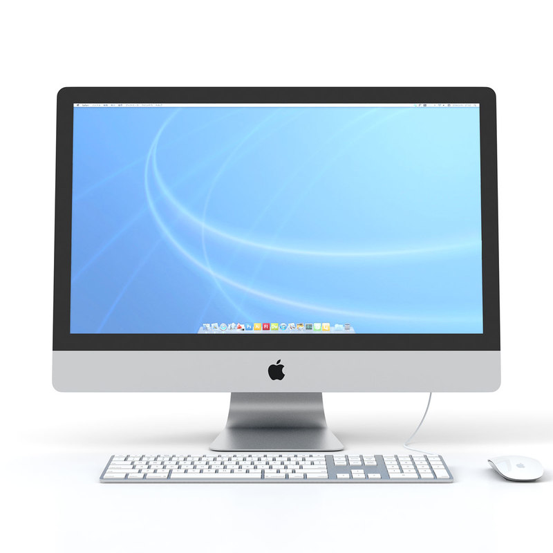 imac mouse keyboard 3d model