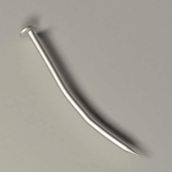 3d model bended nail