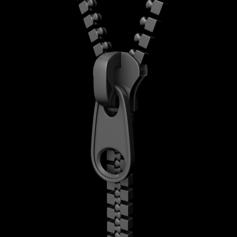 zipper 3d model