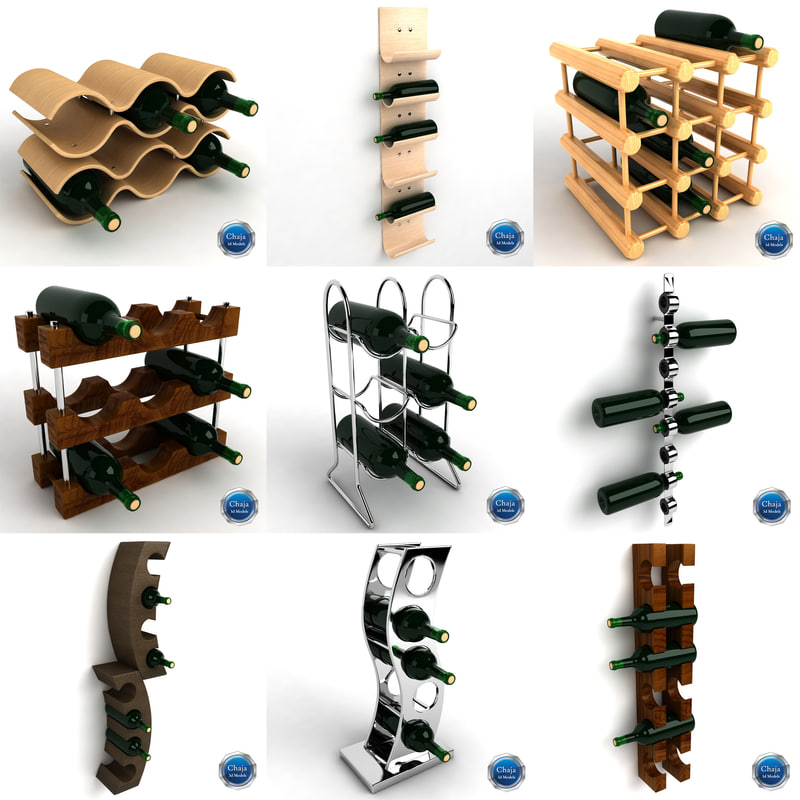 wine rack 3d model