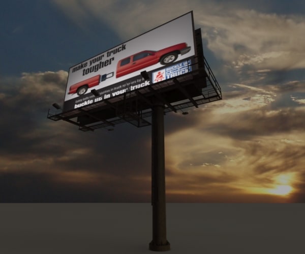3d large hd billboard 2 model