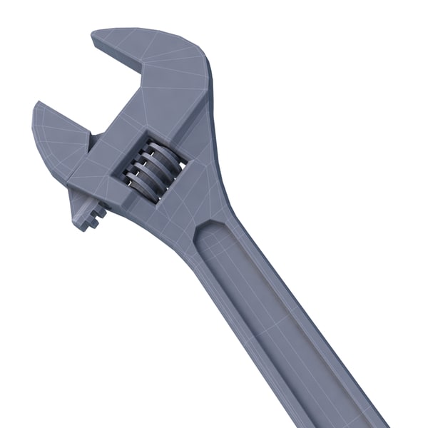 adjustable wrench 3d max