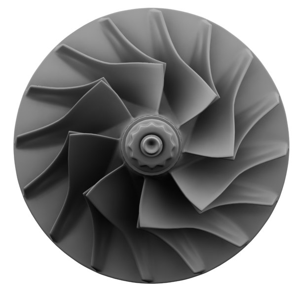 compressor turbine turbocharger 3d model
