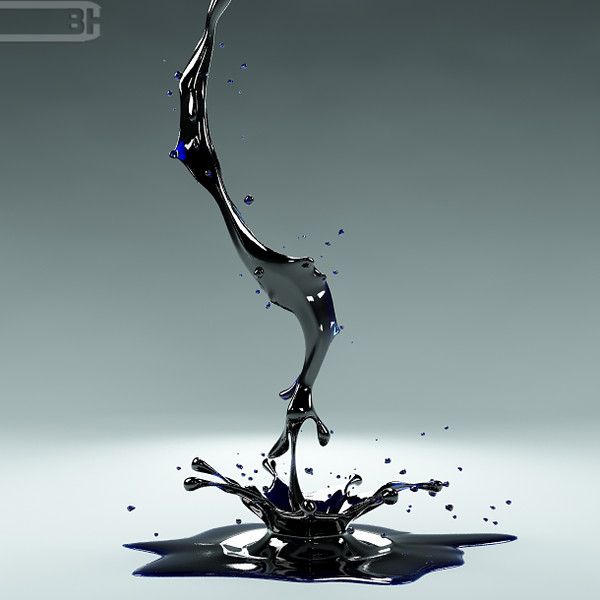 3d splash ink model