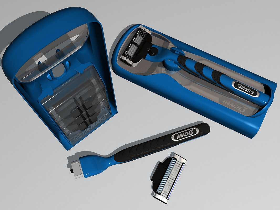 3d gillette mach 3 model
