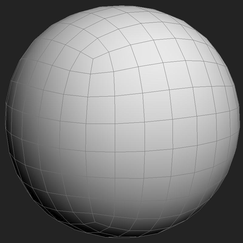 3d perfect sphere mesh model