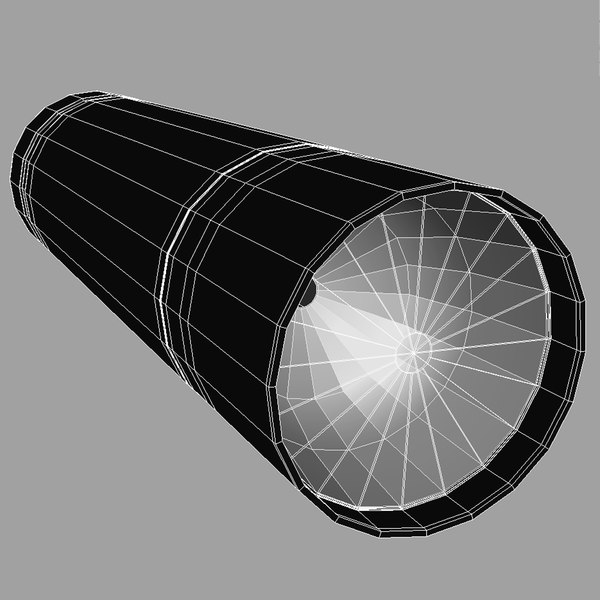 flashlight light 3d obj