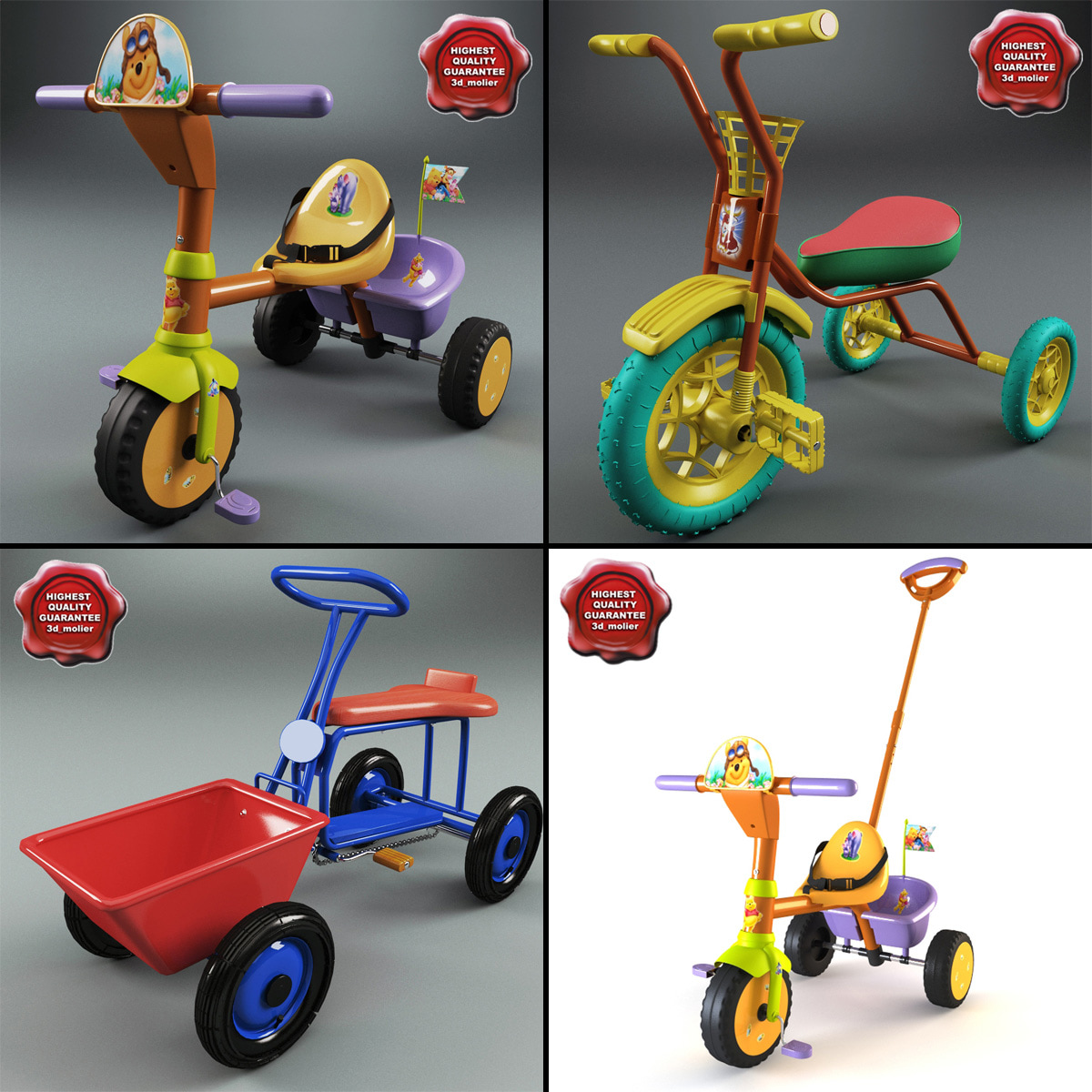 3d model children tricycles