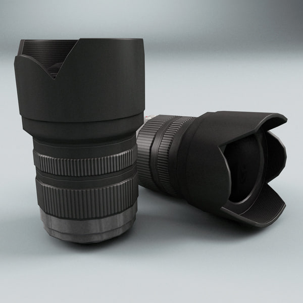 3d model of camera kit lens v3