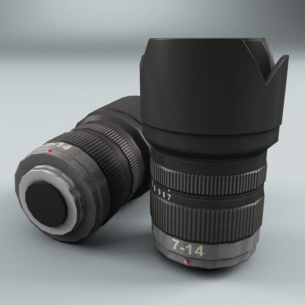 3d model of camera kit lens v3