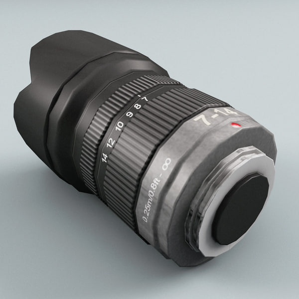3d model of camera kit lens v3