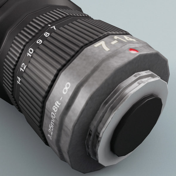 3d model of camera kit lens v3