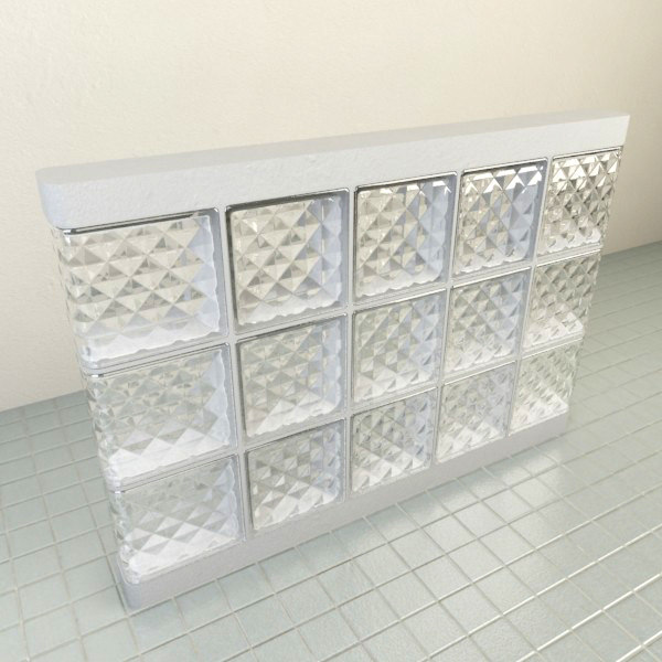 3d model glass blocks 1