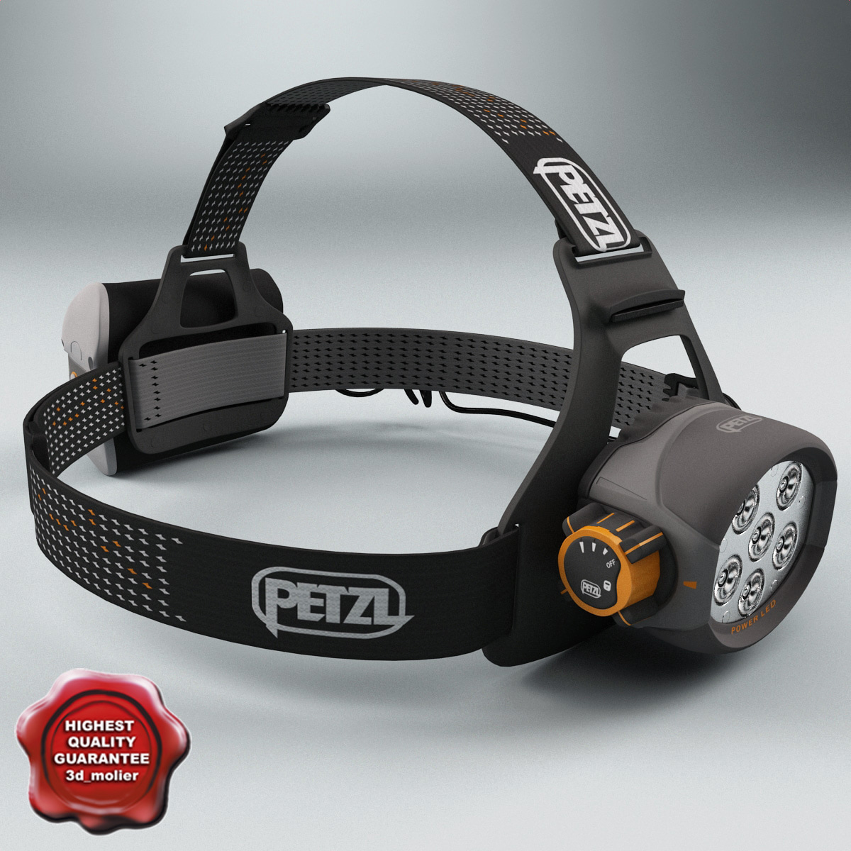 3d model headlamp petzl v2