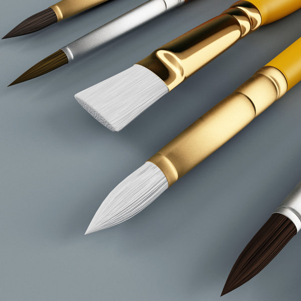 artist painting brushes v3 3d c4d