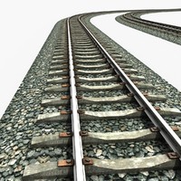 railway rail 3d obj