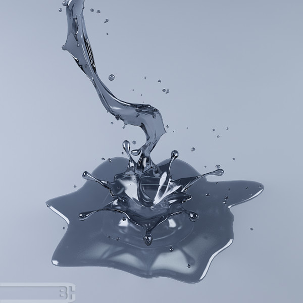 3d water splash model
