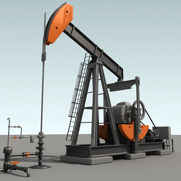 oil pump jack 3d c4d