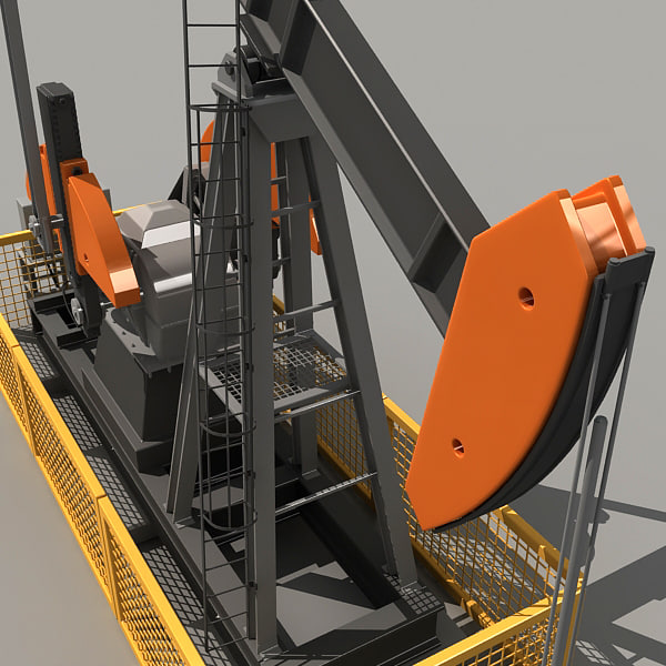 oil pump jack 3d c4d