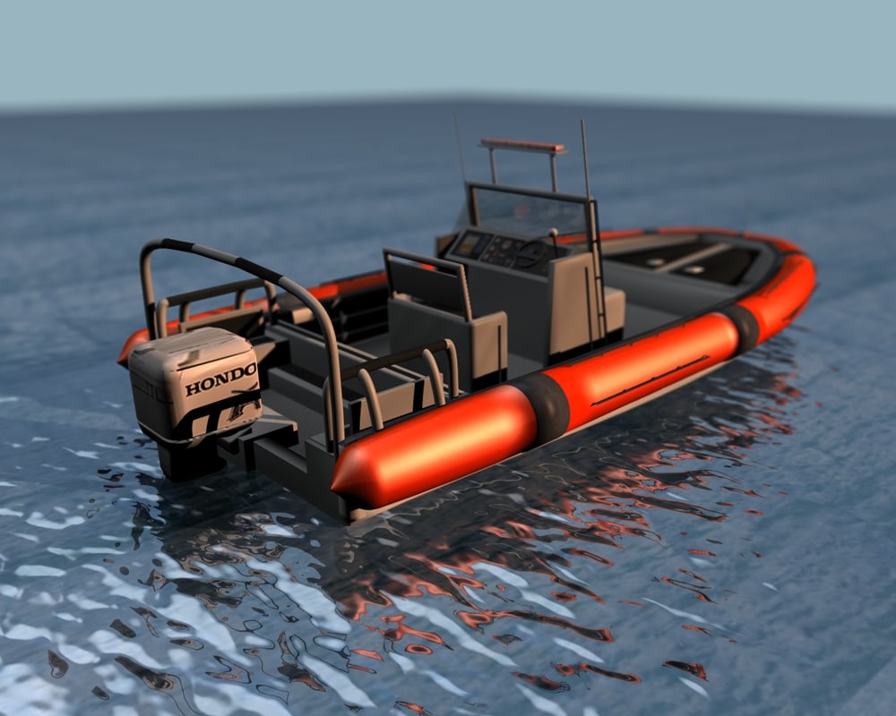 3d model rescue boat