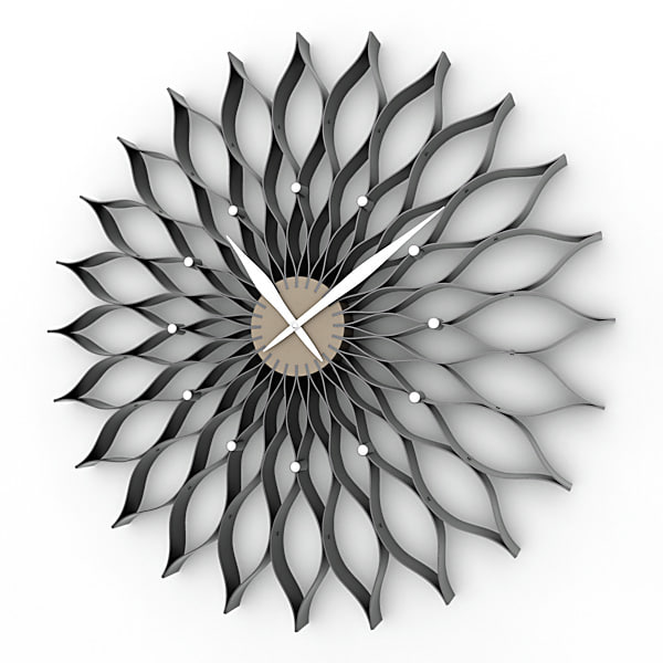 3d analog decorative wall clock model