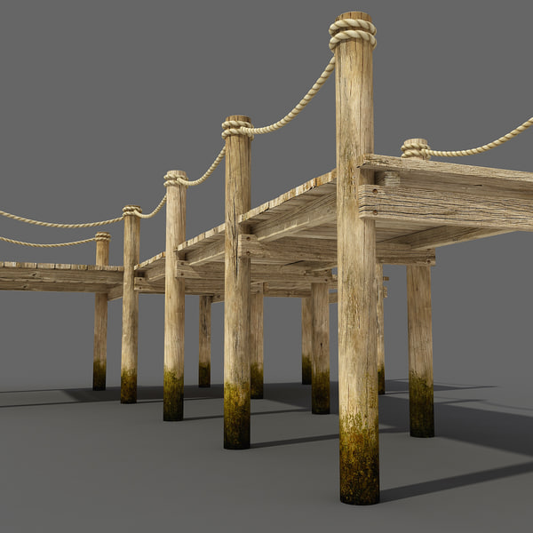 3d wooden pier wood