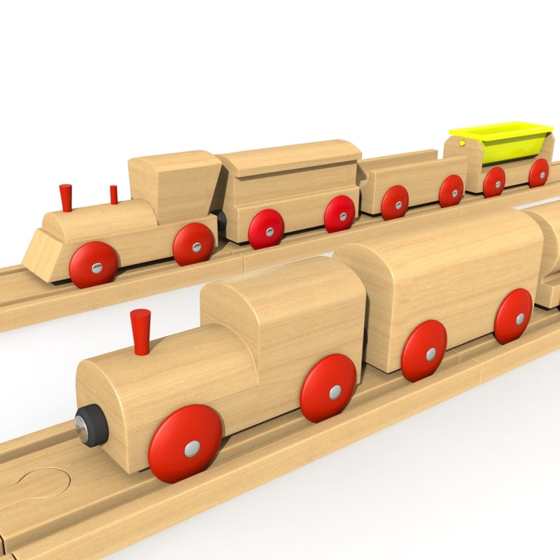 wooden trains set lwo