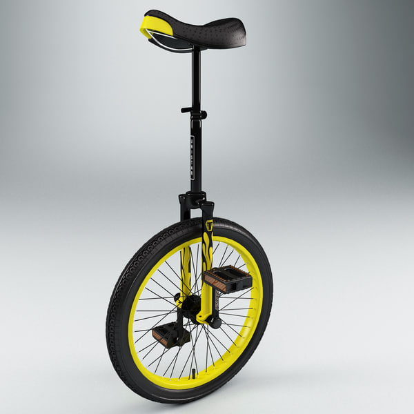 unicycles modelled 3d model
