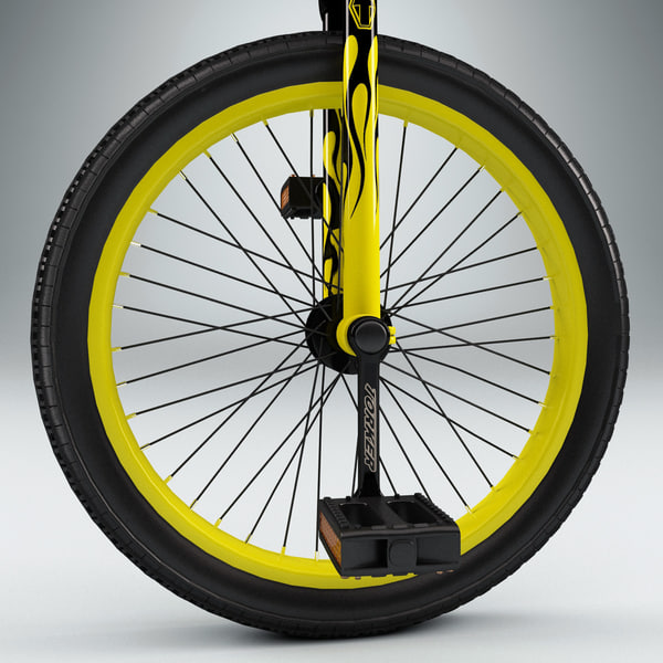 unicycles modelled 3d model