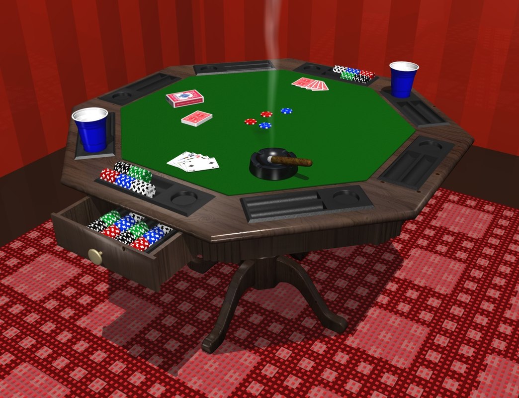 Poker table c4d