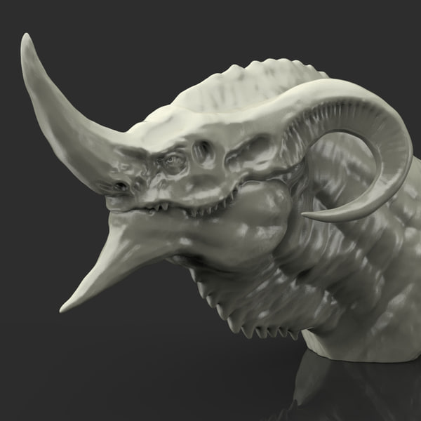Free Printable Dragon Head 3d Model
