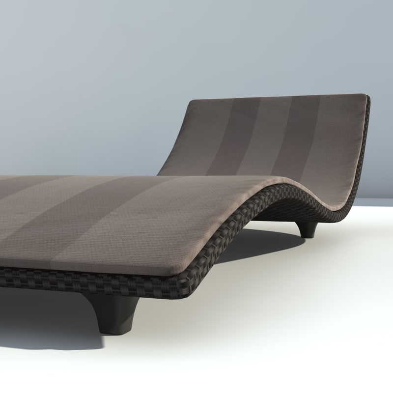 simple sunbed design 3d max