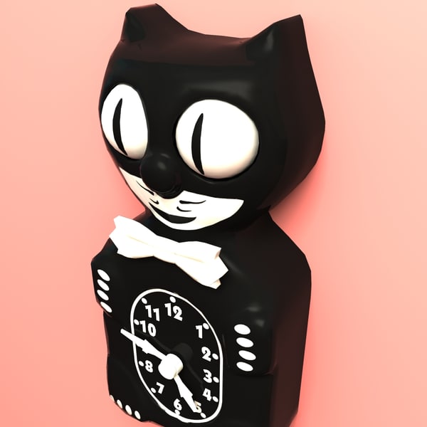 old kit cat clock 3d model