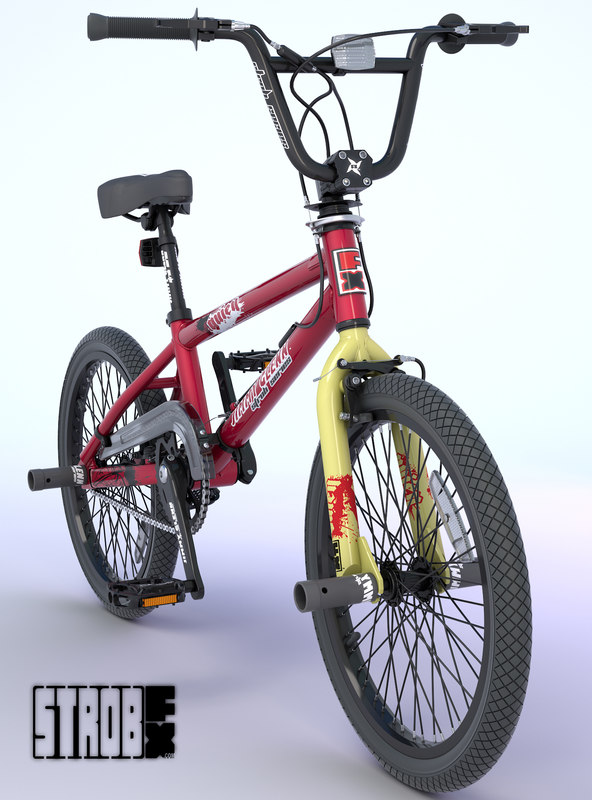 bmx bike decals rigged 3d max