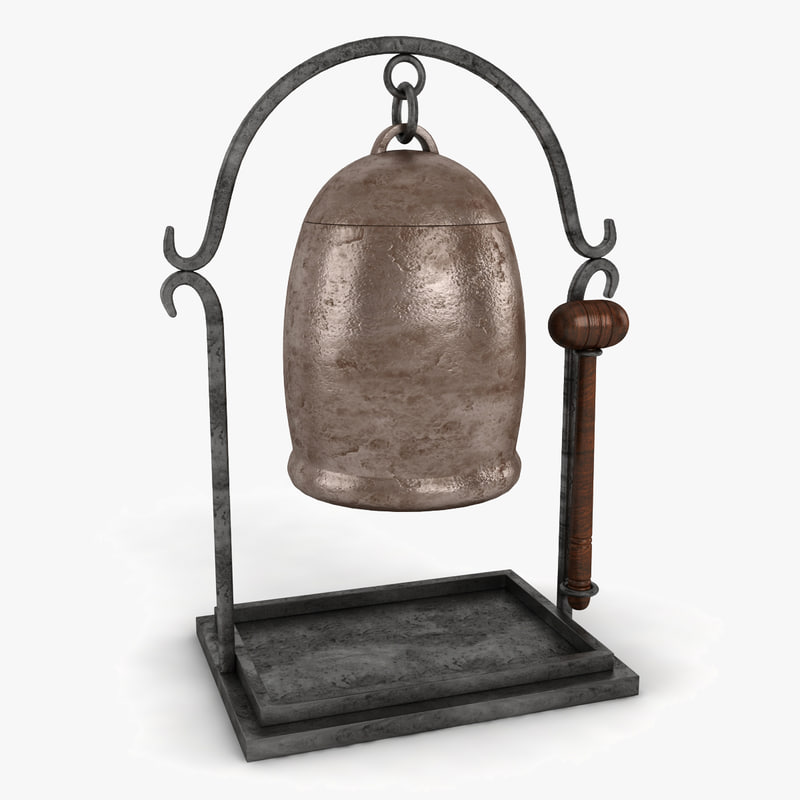 bell gong stand 3d model