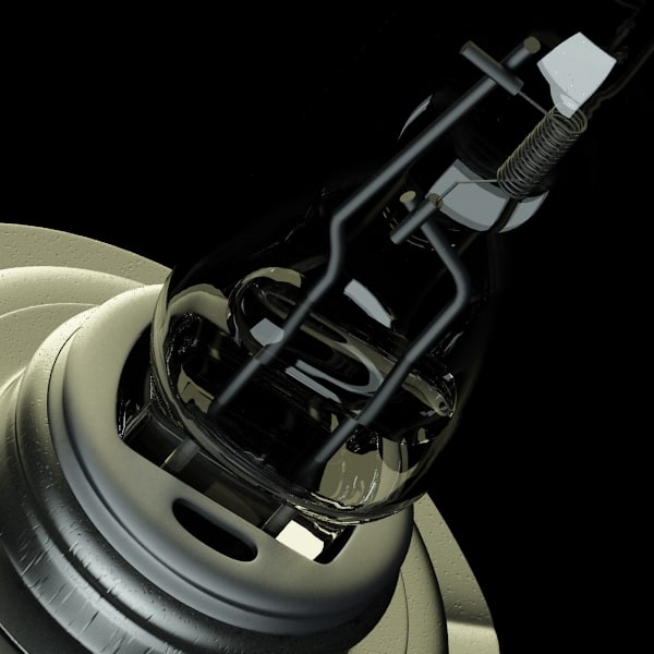 xenon headlight bulb h4 3d model