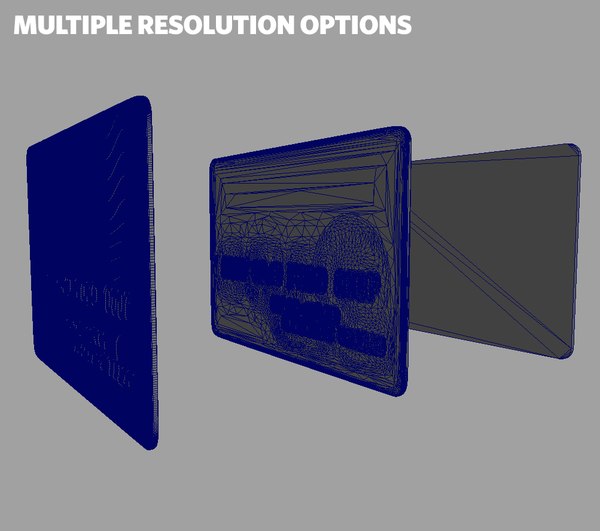 visa credit card 3d model