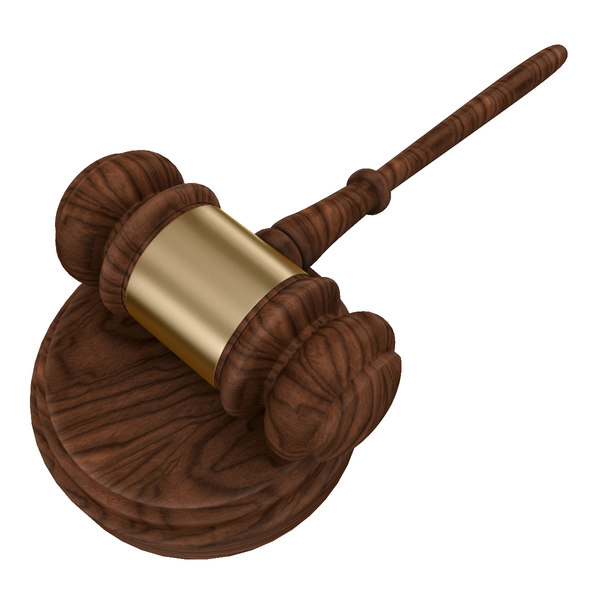 free court judge hammer 3d model