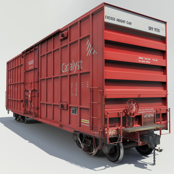 cargo train cars 3d model